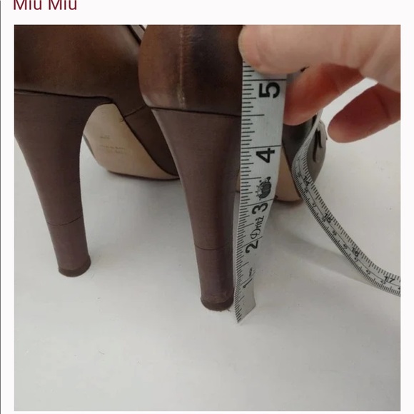 Miu Miu - Tan heels with Bow - Picture 5 of 5